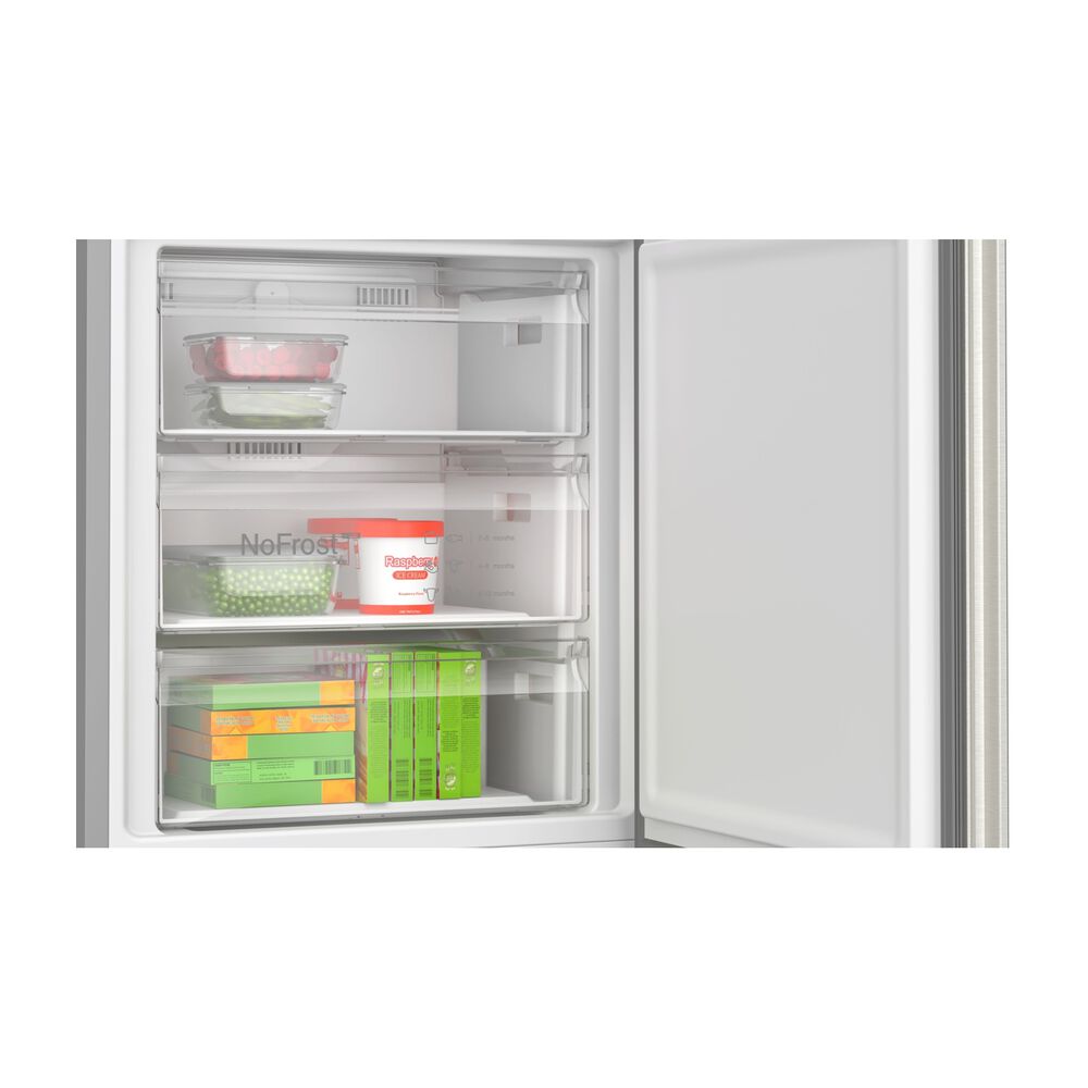 FRIGORIFERO COMBINATO BOSCH KGN494ICF, Capacit&agrave; netta totale 440 l, Rumorosit&agrave;: 35 dB(A), 5 ripiani, Dimensioni: L 70 cm A 203 cm P 66,7 cm, Acciaio Antimpronta, Classe C - PRMG GRADING ROBN - 10%, image number 7
