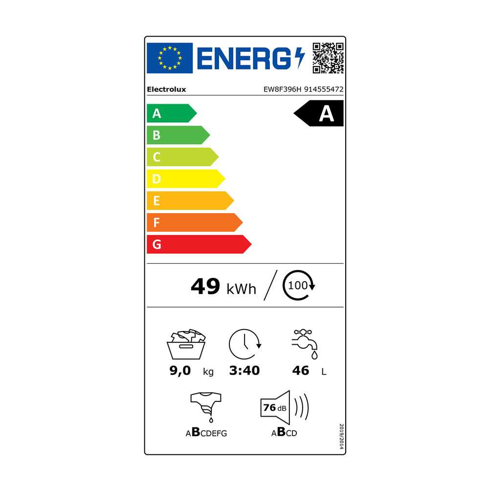 EW8F396H LAVATRICE, Caricamento frontale, 9 kg, 63,6 cm, Classe A, image number 5