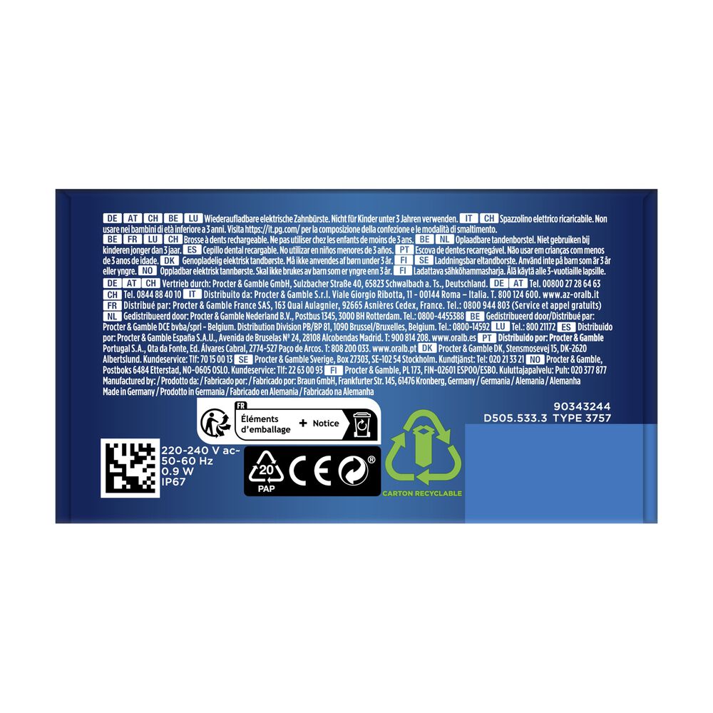 Spazzolino elettrico ORAL-B Pro 3 3700 , image number 4