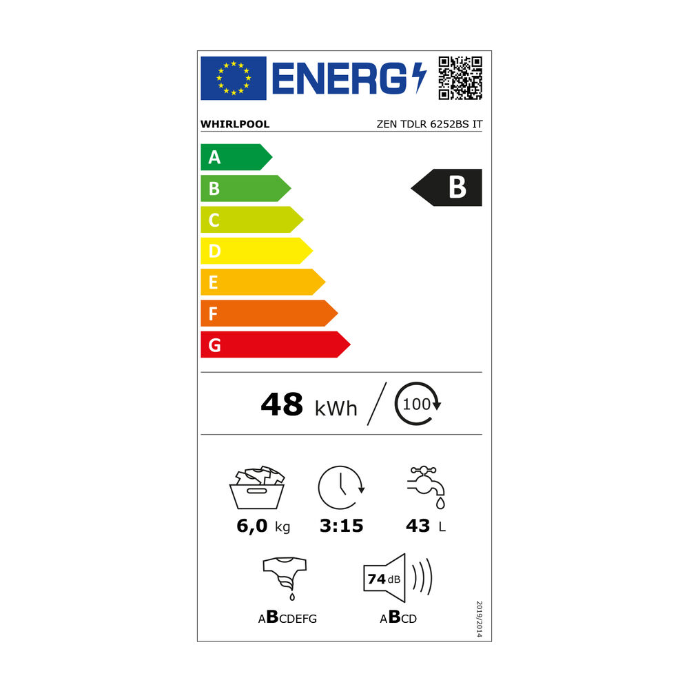 ZEN TDLR 6252BS IT LAVATRICE CARICA ALTO, Caricamento dall'alto, 6 kg, 60 cm, Classe B, image number 4