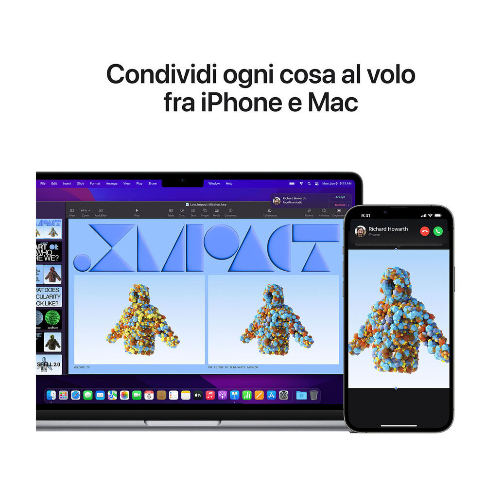 MB AIR MLXX3T, 13,6 pollici, processore Apple, Apple GPU 10-core, 8 GB, SSD 512 GB, Gray, image number 9