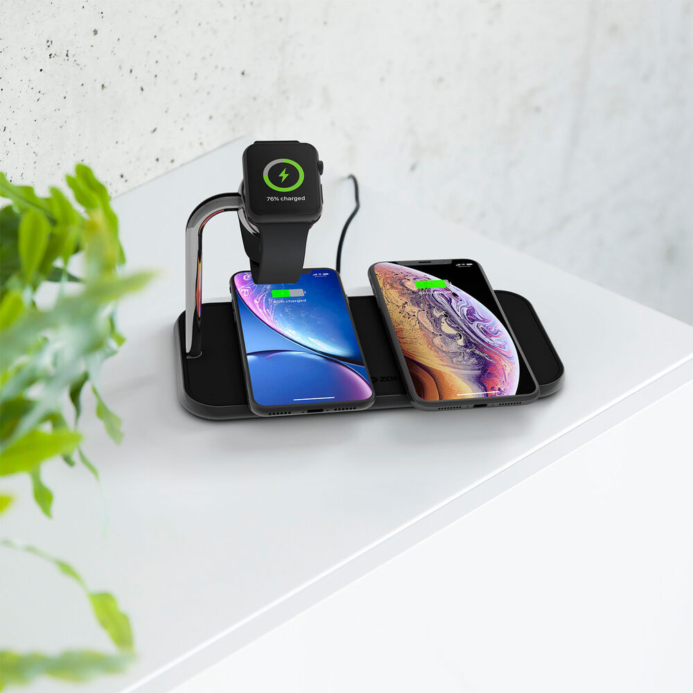 ALIMENTATORE WIRELESS ZENS TAPPETINO DI RICARICA QI DOPPIO + WATCH 10W, image number 7