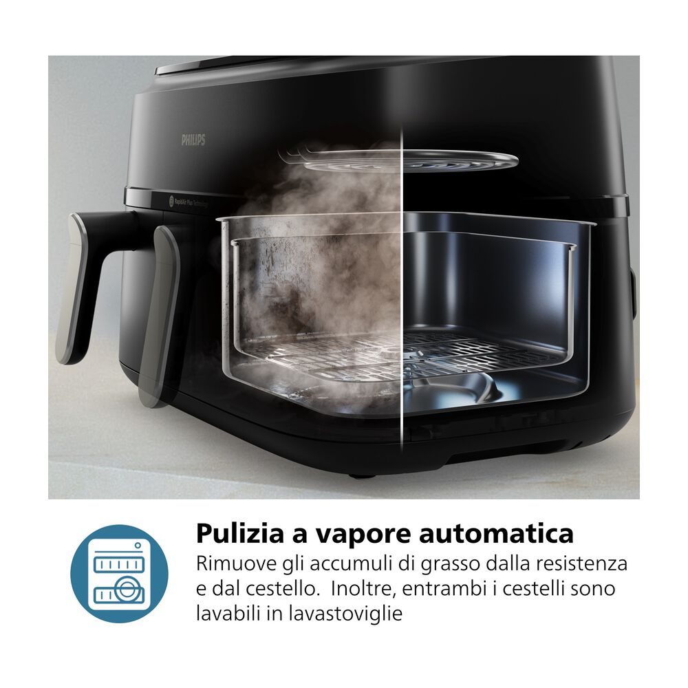 Airfryer Serie 5000 da 9L cottura vapore NA552/00, image number 12