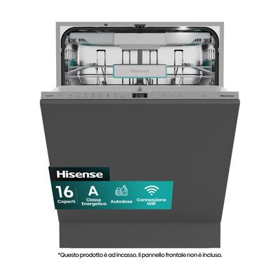 LAVASTOVIGLIE INCASSO Incasso built-in (BI) HISENSE HV693A65AD, Programmi 7, Dimensioni: L 59,5 cm, A 81,6 cm, P 55,5 cm, Rumorosit&agrave; 41 dB(A), Consumo di acqua 9,5 l, Bianco, Classe A - PRMG GRADING ROCN - 15%