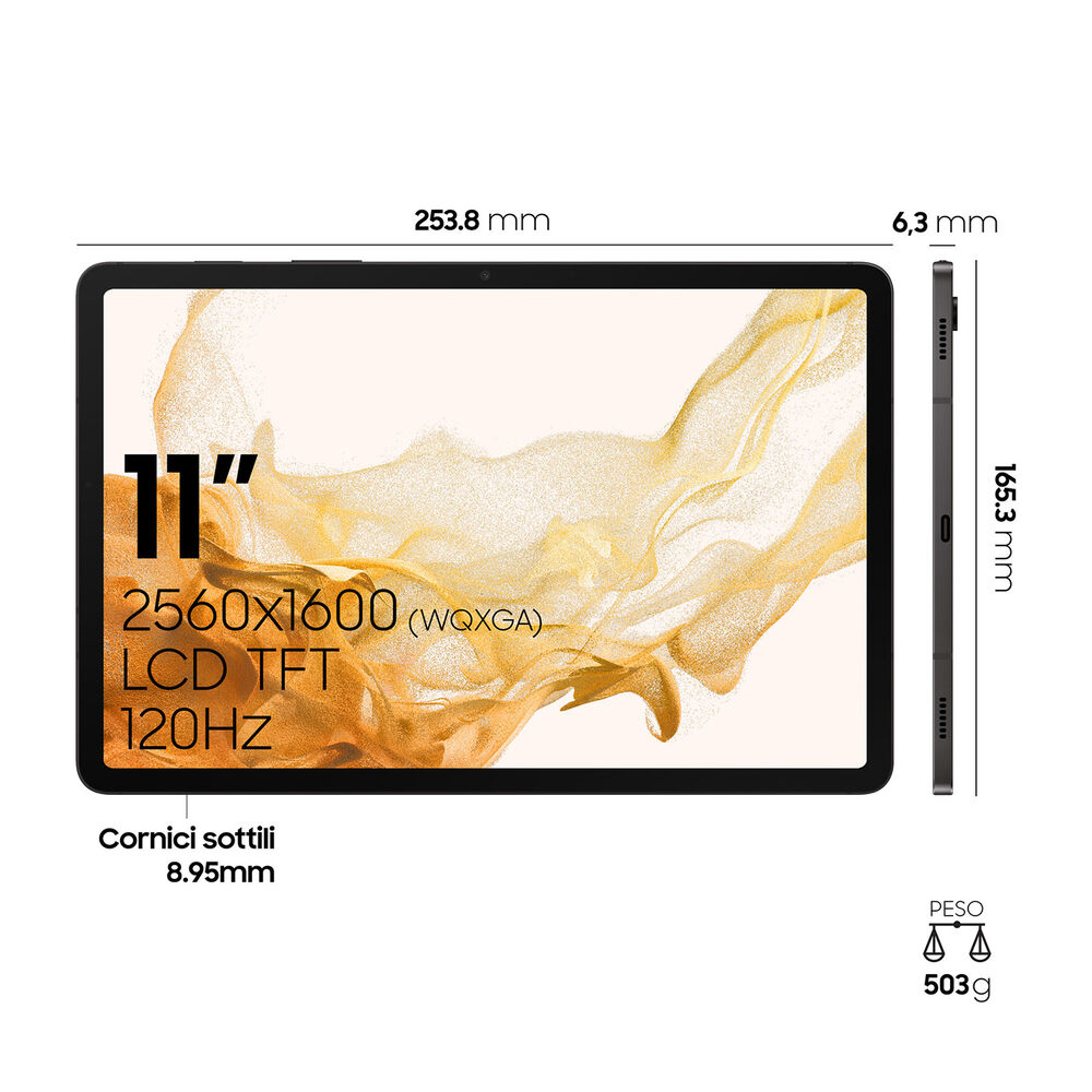  Tablet SAMSUNG Galaxy Tab S8 WIFI, 128 GB, No, 11 pollici, image number 1