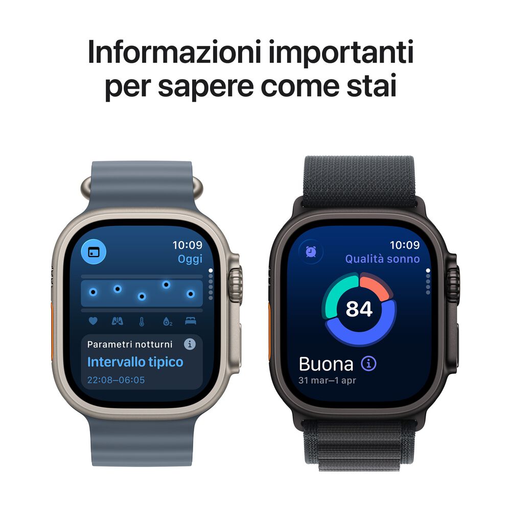 APPLE Watch Ultra 3 GPS + Cellular, Cassa in titanio naturale (49 mm) con Trail Loop blu/blu acceso-M/L - PRMG GRADING ROBN - 10%, image number 6
