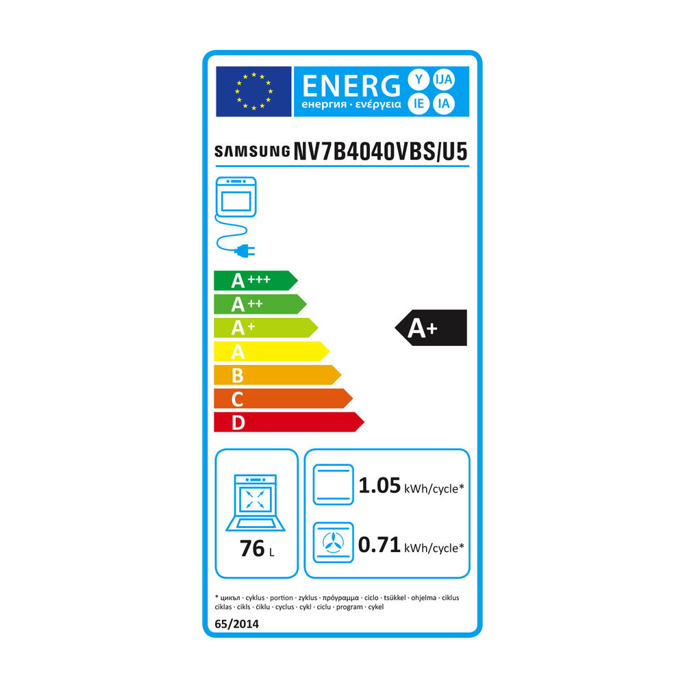 NV7B4040VBS/U5 FORNO INCASSO, classe A+, image number 7