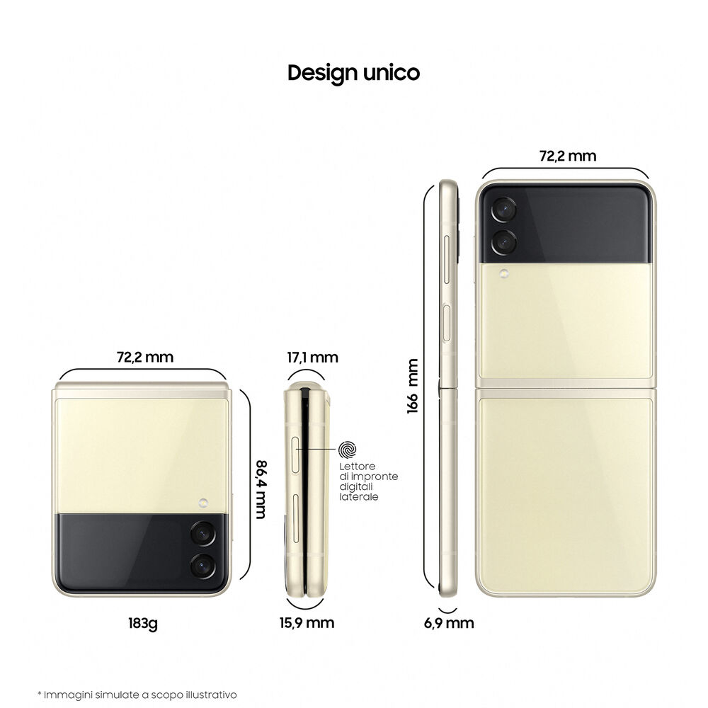 Galaxy Z Flip3 5G, 128 GB, Beige, image number 2