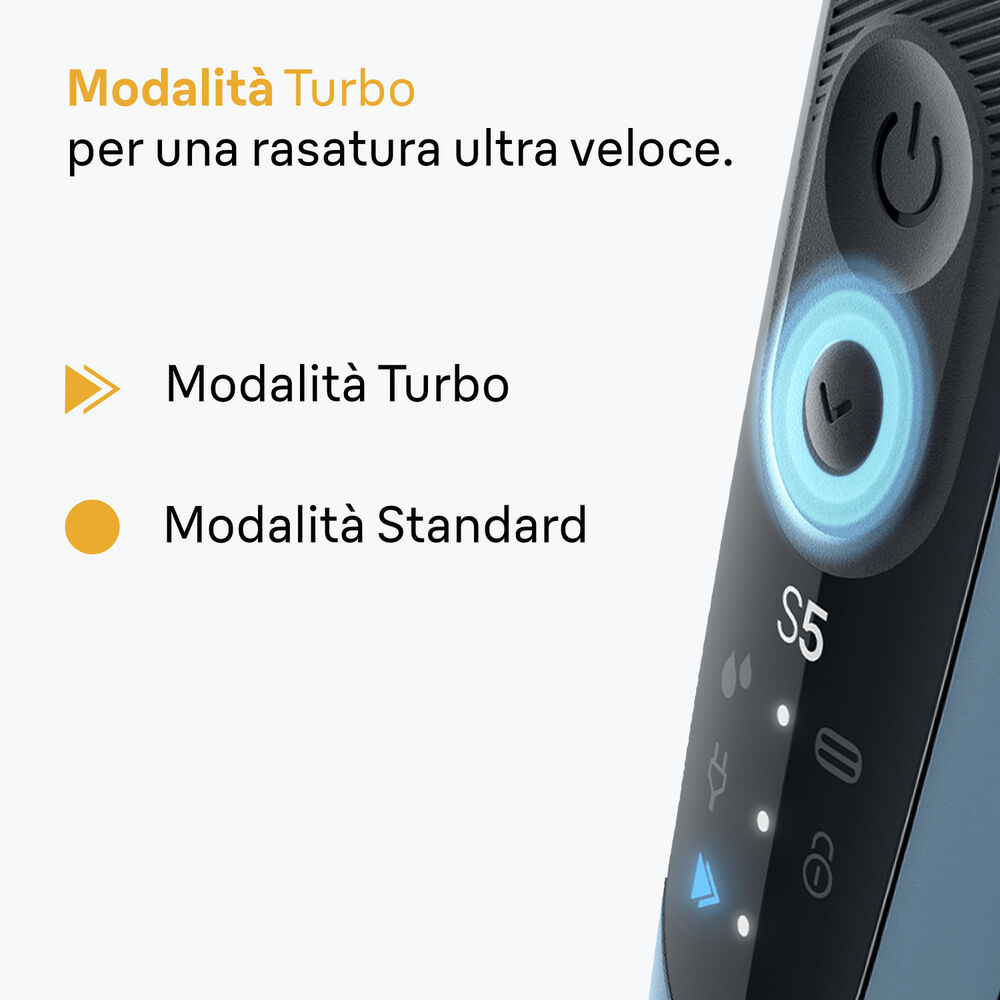 Rasoio elettrico barba Series 5 52-A1000S, 3 lame flessibili, 2 modalit&agrave; di rasatura: standard e turbo, con tecnologia senso adapt - PRMG GRADING OOBN - 10%, image number 4