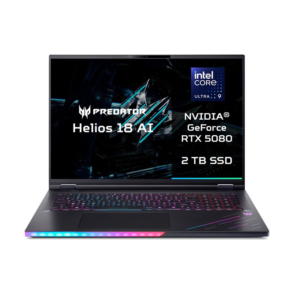 ACER Predator Helios 18 AI Notebook Gaming, 18 ", processore Intel&reg; Core Ultra 9 275HX, NVIDIA GeForce RTX&trade; 5080, RAM 32 GB, 2000 GB SSD, Black, Windows 11 Home - PRMG GRADING ROBN - 10%, image number 9