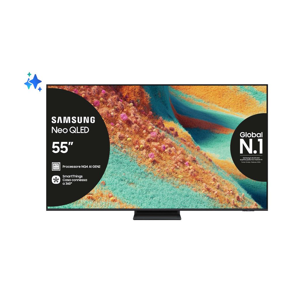 QE55QN85FAUXZT, Smart TV Neo QLED 55'', Vision AI, 4K Mini LED, Processore NQ4 AI Gen2,&nbsp;4K AI Upscaling, Neo Quantum HDR+, Dolby Atmos & OTS Lite, Simple Chamfer Design, image number 0