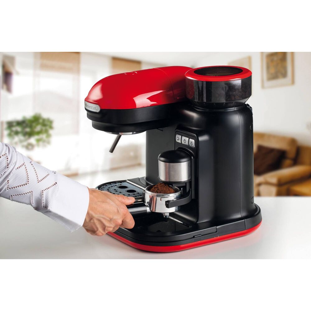 M/CAFFE' ESPRESSO ARIETE CAFFE'ESPRESSO CON MACINA, 1080 W, ROSSA/NERA, image number 2