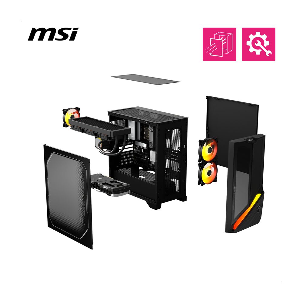 DESKTOP MPG Infinite Z3 X3D-101EU, AMD, Ryzen7 9800X3D, 4.7 GHz, GeForce RTX&trade; 5080, RAM 64 GB, 2000 GB SSD - PRMG GRADING OOBN - 10%, image number 4