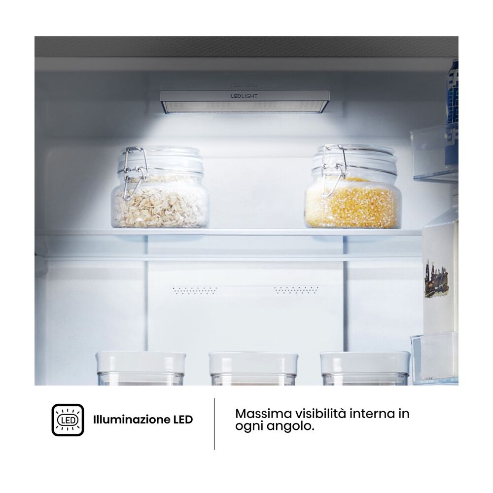 FRIGORIFERO COMBINATO RB390N4CCD1, Capacit&agrave; netta totale 304 l, Rumorosit&agrave;: 36 dB(A), 4 ripiani, Dimensioni: L 59,5 cm A 186 cm P 59 cm, Inox, Classe D - PRMG GRADING ROBN - 10%, image number 12