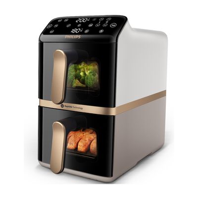 PHILIPS Airfryer Verticale Serie 4000 da 10L NA462/80 FRIGGITRICE AD ARIA, capacit&agrave; 10 l, Max potenza 2750 W, 6 programmi, da 40 &deg;C a 200 &deg;C, Bianco - PRMG GRADING OOCN - 15%