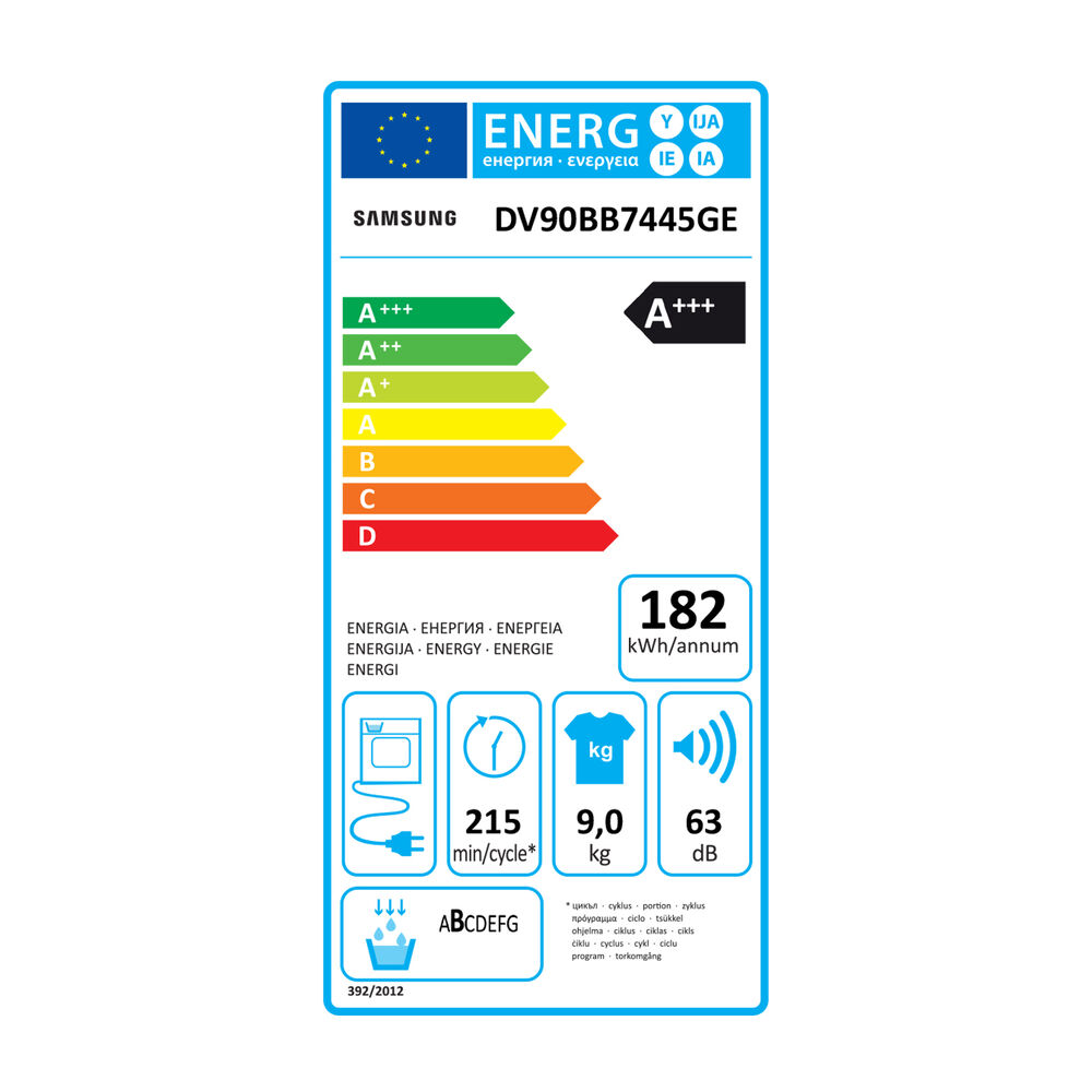 DV90BB7445GES3 asciugatrice, 9 kg, Classe A+++, image number 9