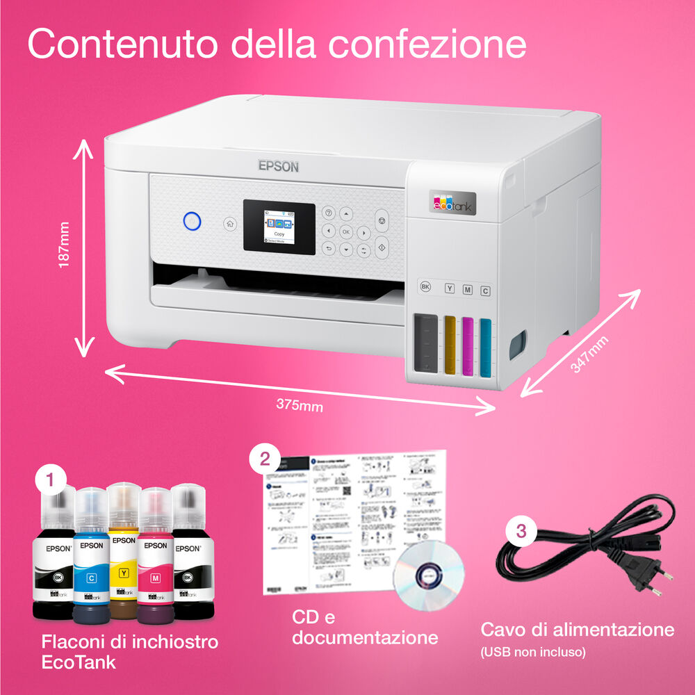 STAMPANTE INKJET EcoTank ET-2856, Inkjet, image number 6