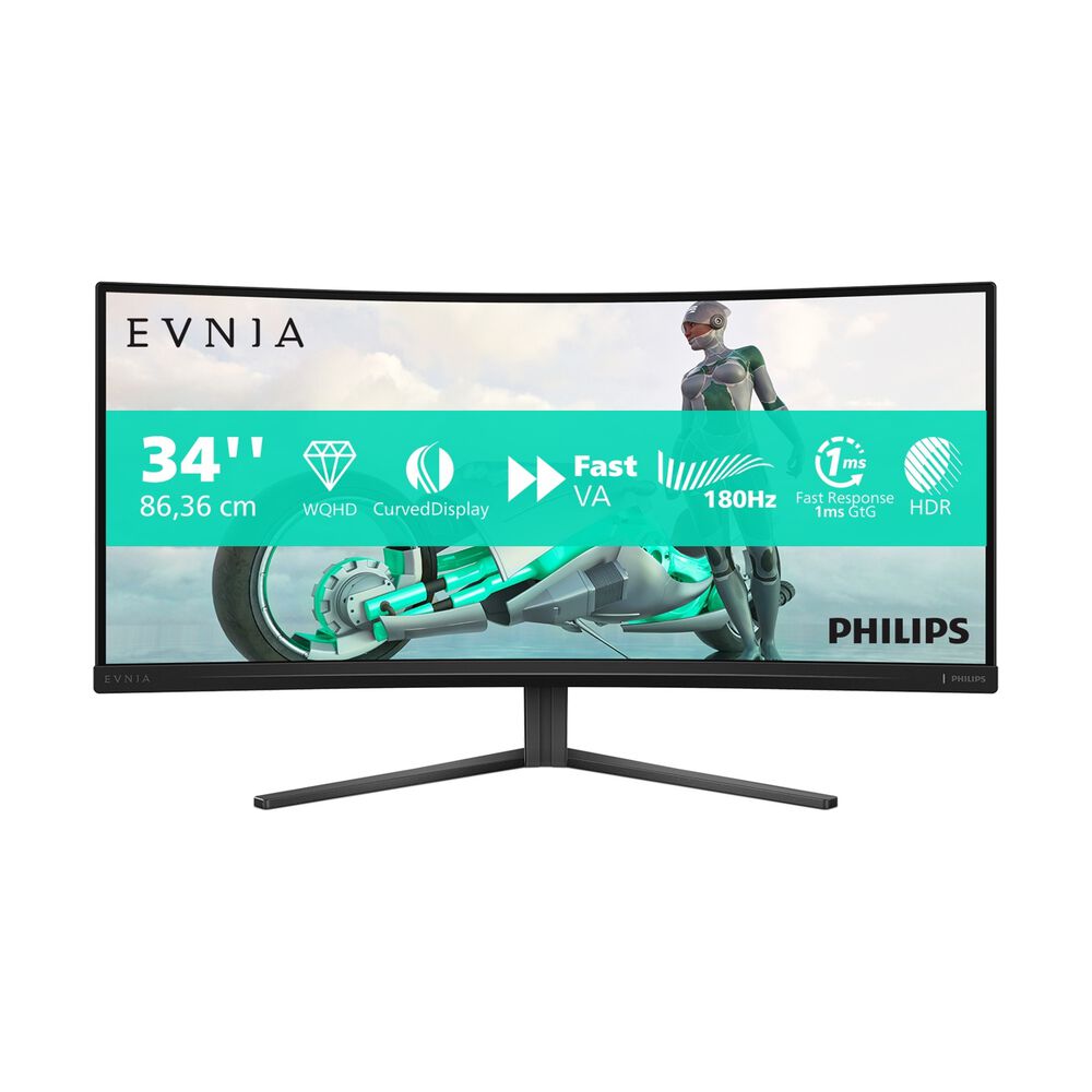 EVNIA 34M2C3500L/00 Monitor Gaming Curvo, 34 ", WQHD, 3440 x 1440 Pixel, tempo di risposta 1 ms, refresh rate 180 Hz - PRMG GRADING OOCN - 15%, image number 0