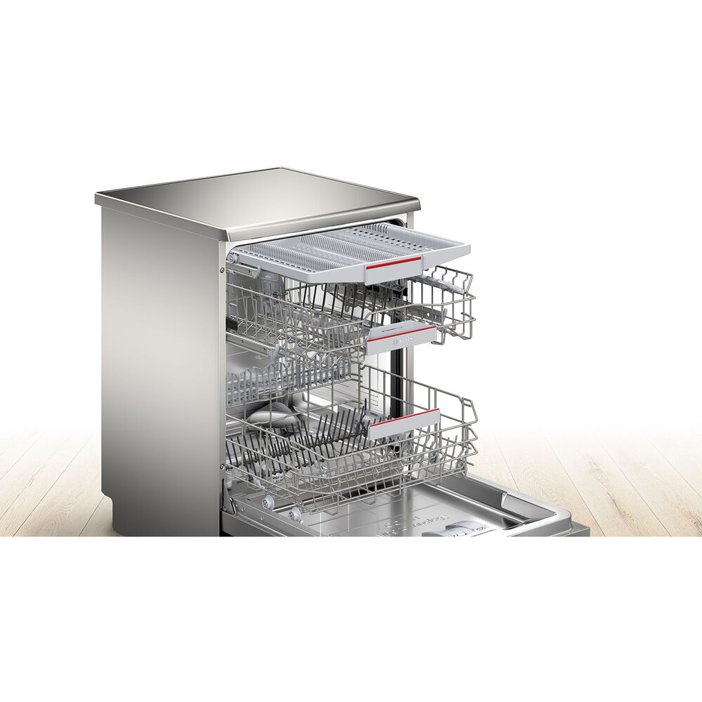 LAVASTOVIGLIE Libera installazione (FS) BOSCH SMS6ZCI10E, Programmi 6, Dimensioni: L 60 cm, A 84,5 cm, P 60 cm, Rumorosit&agrave; 40 dB(A), Consumo di acqua 9 l, Acciaio, Classe B - PRMG GRADING ROBN - 10%, image number 5