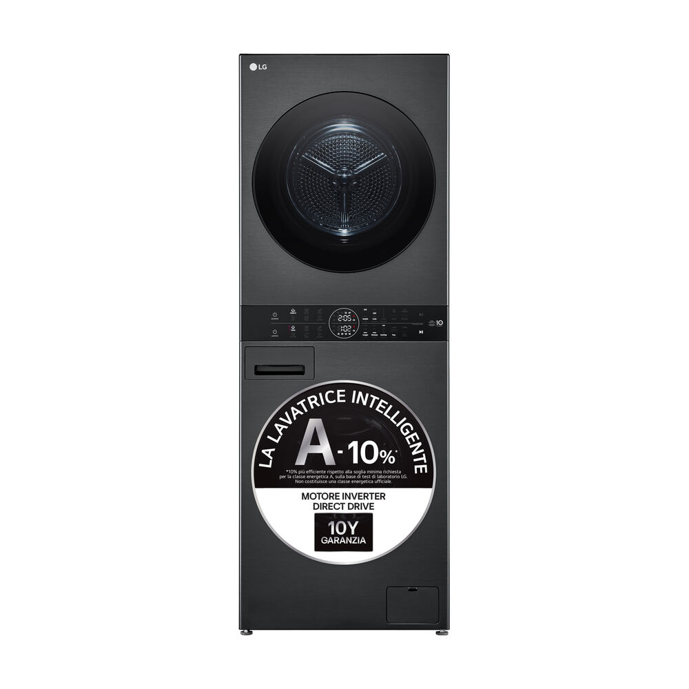WashTower WT1210BBF LAVASCIUGA, Caricamento frontale, capacit&agrave; lavaggio 12 kg, capacit&agrave; asciugatura 10 kg, 10 programmi, Profondit&agrave; 66 cm, Giri 1400 rpm, Platinum Black, Classe A - PRMG GRADING ROCN - 14.99%, image number 12