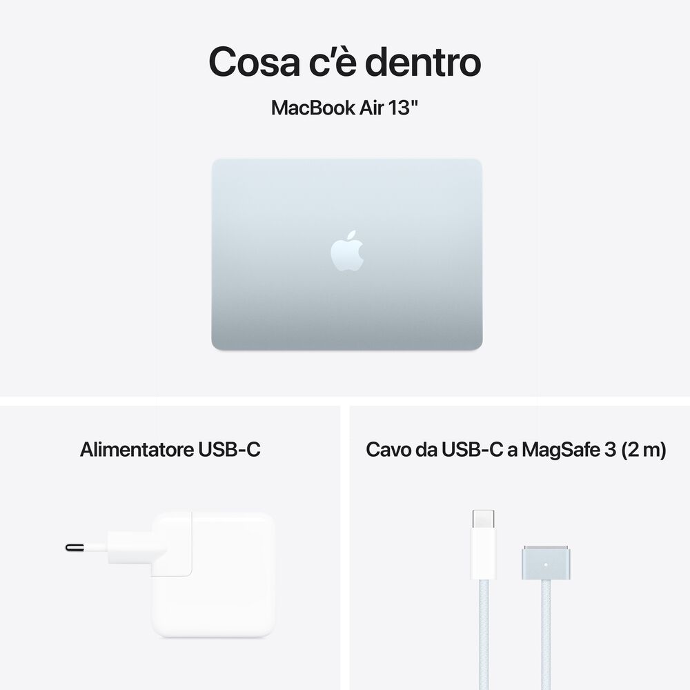 APPLE MacBook Air 13'', Chip M4, 10 CPU 10 GPU, 24GB, 512GB, Celeste - PRMG GRADING OOBN - 10%, image number 2
