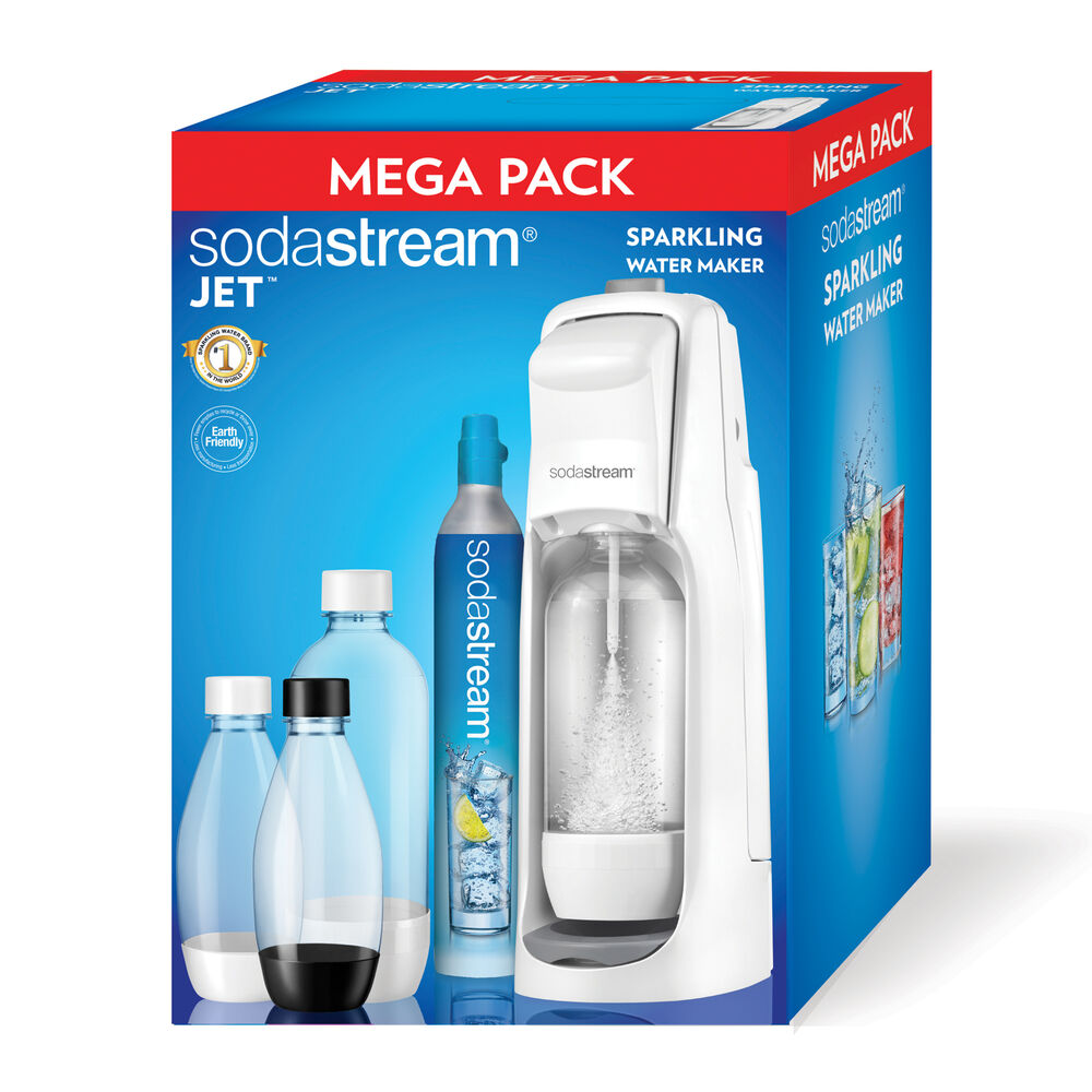 Gasatore Sodastream Crystal white mega pack con 3 bottiglie in vetro