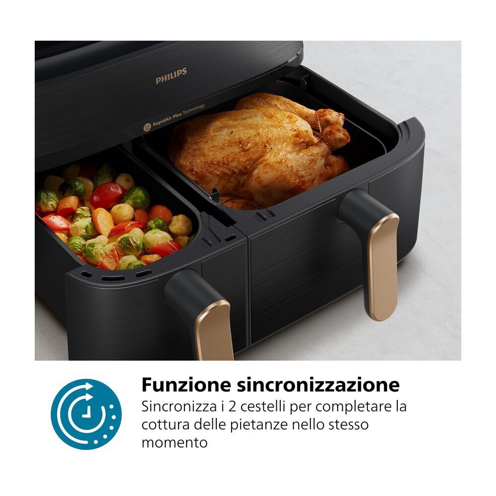 Airfryer Serie 5000 da 9L cottura vapore NA552/00, image number 10