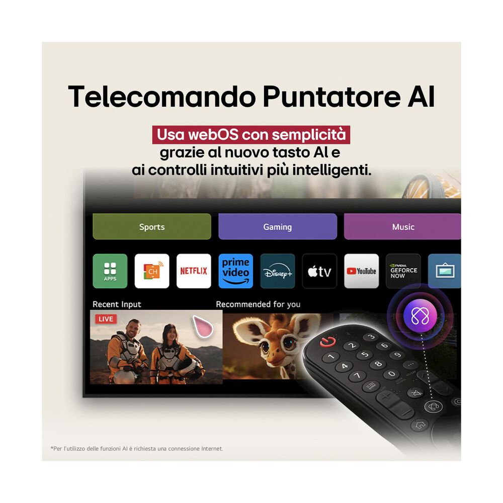 LG OLED evo C5 OLED83C54LA TV OLED, SMART TV, 83 ", OLED, Processore a9 Gen8 4K con AI, Charcoal Black , Classe F - PRMG GRADING OOCN - 14.99%, image number 17