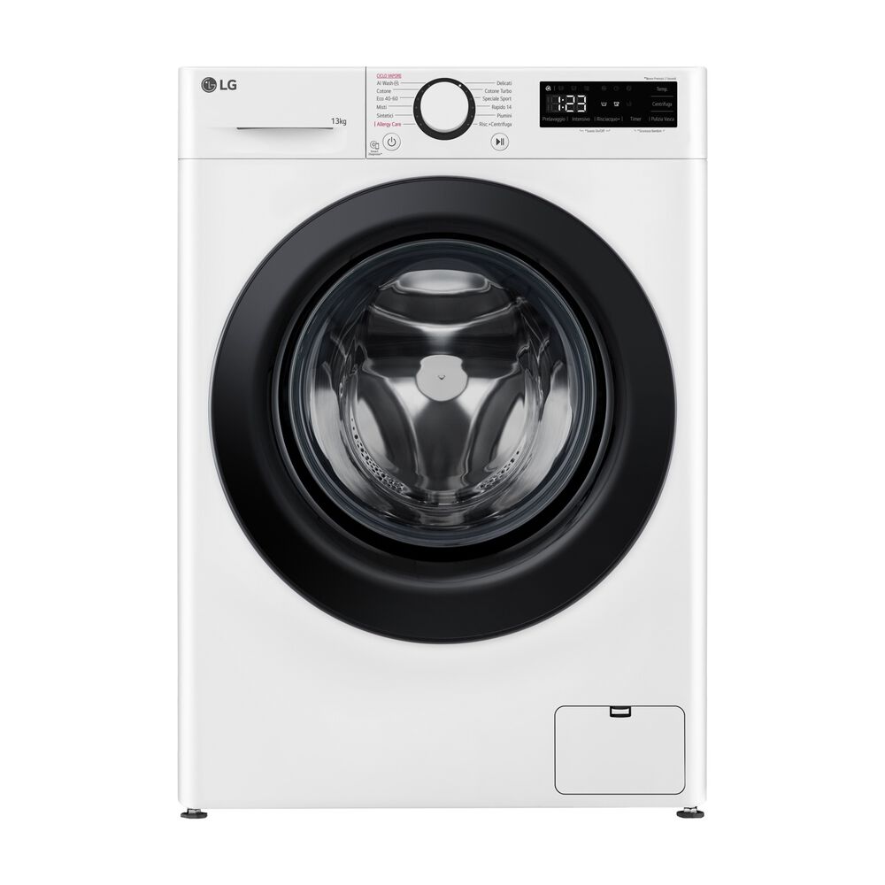 LG AI DD F4R3013NSWB LAVATRICE, Caricamento frontale, 13 kg, 12 programmi, Profondit&agrave; 61,5 cm, Giri 1400 rpm, Bianca, livello rumorosit&agrave; centrifuga 72 dB(A), Classe A - PRMG GRADING ROBN - 10%, image number 1