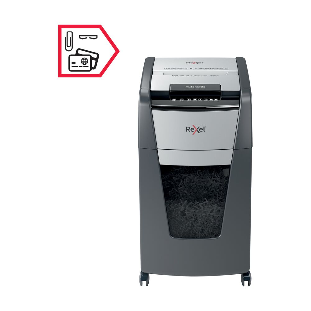 Distruggidocumenti REXEL Optimum AutoFeed+ 225X - PRMG GRADING OOBN - 10%, image number 2