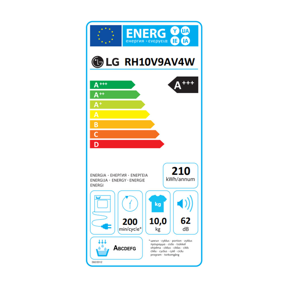 RH10V9AV4W asciugatrice, 10 kg, Classe A+++, image number 9