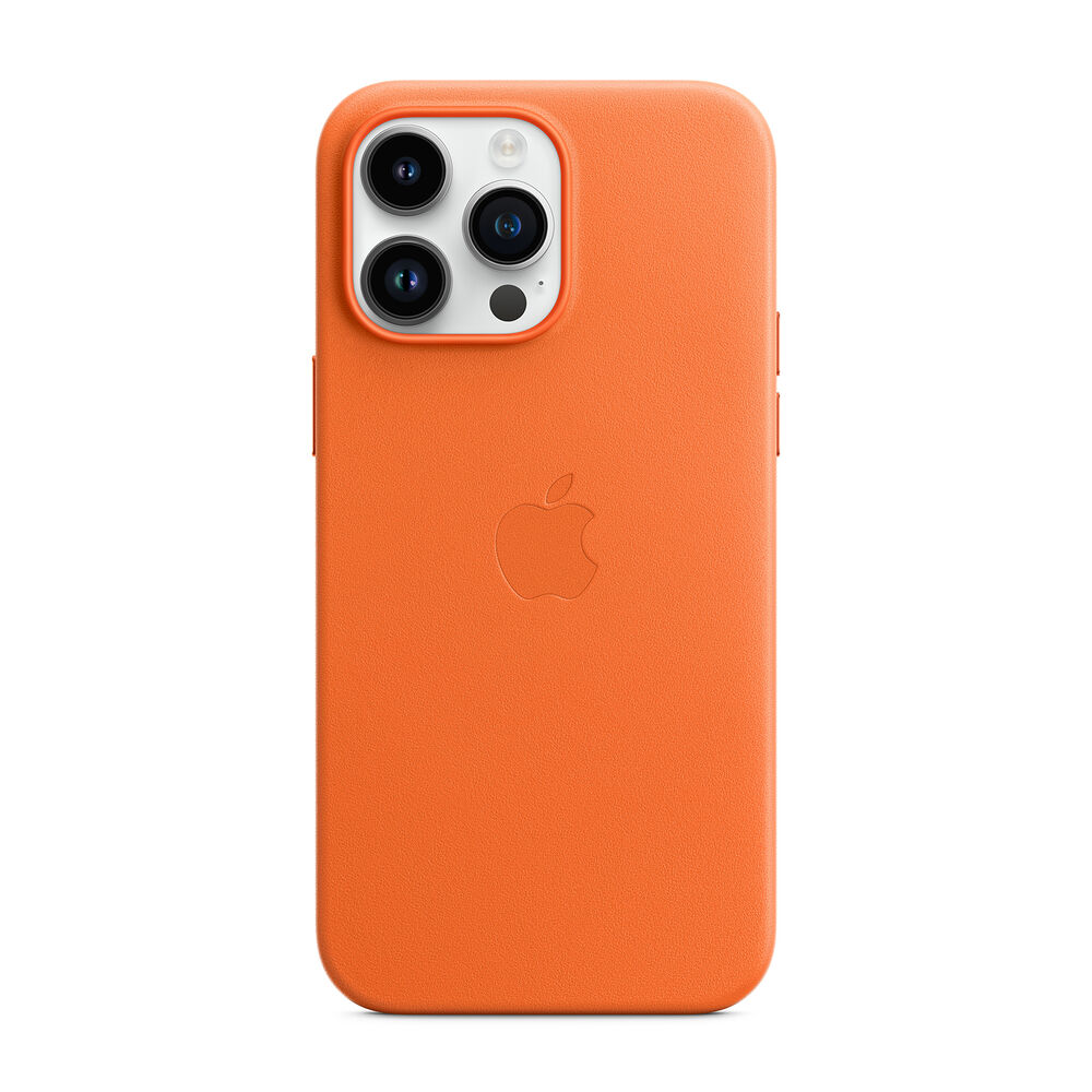 Custodia MagSafe in pelle per iPhone 14 Pro Max - Arancione, image number 2