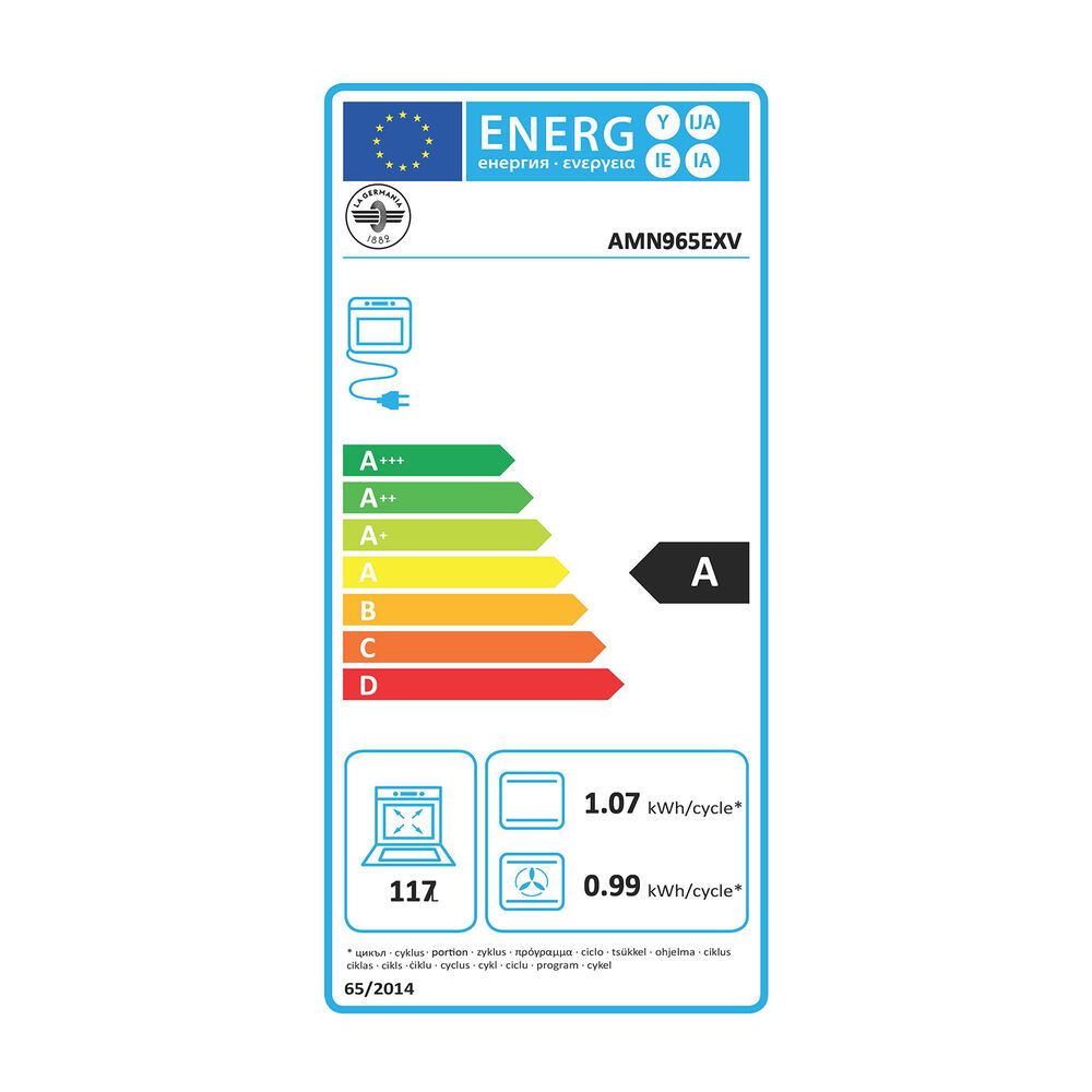 FORNO AMN965EXV, Piano cottura a gas, zone cottura 5, classe A, image number 1