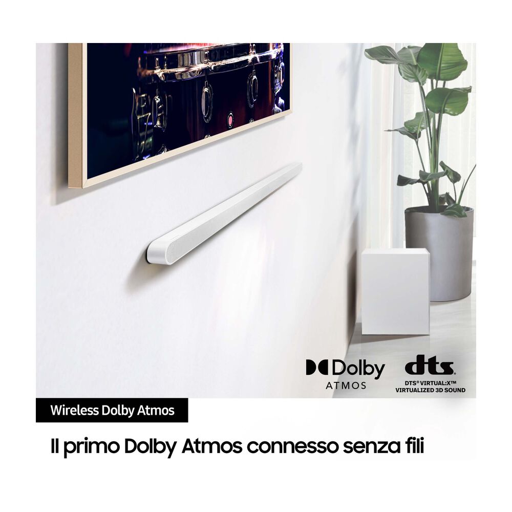SOUNDBAR + SUBWOOFER SAMSUNG HW-S701D/ZF 3.1 canali, Potenza Max 250 W, Cassa wireless, Bianco - PRMG GRADING OOBN - 10%, image number 6