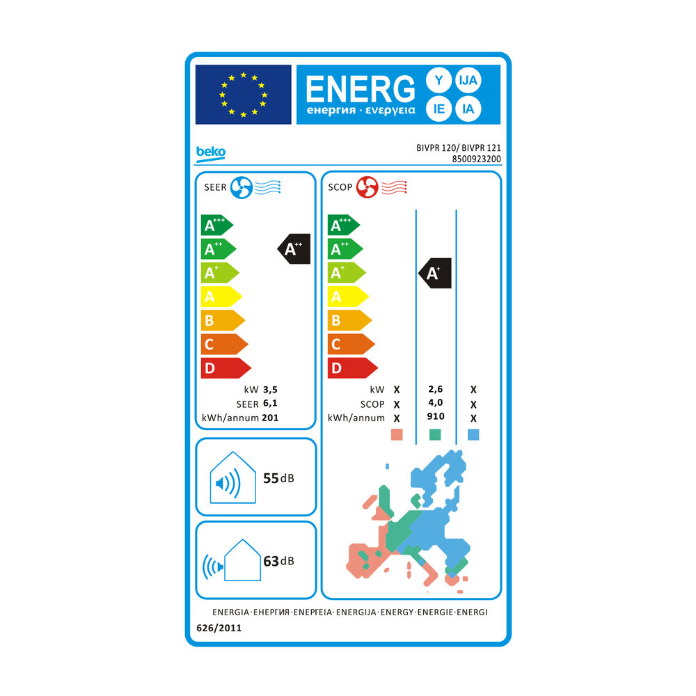 Condizionatore Fisso Unità Esterna BEKO BIVPR 121, image number 1