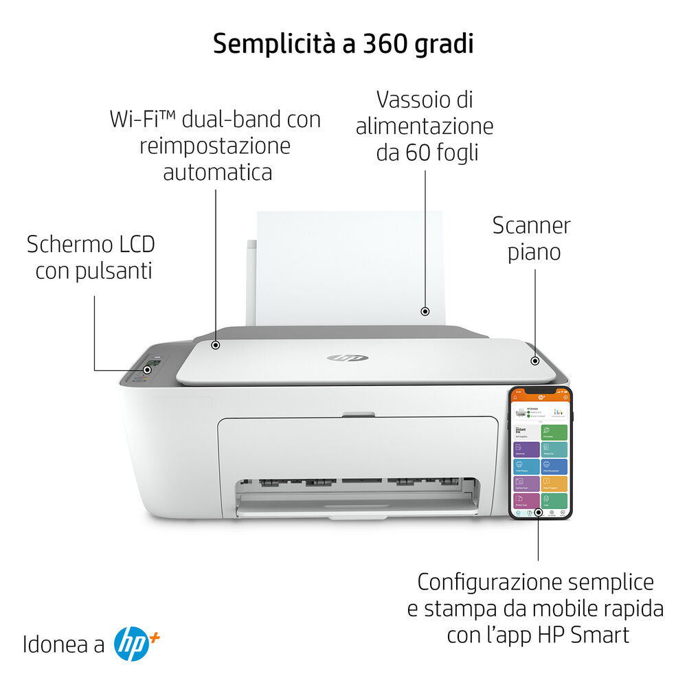 STAMPANTE INKJET DESKJET 2720E CON HP+, Inkjet, image number 4