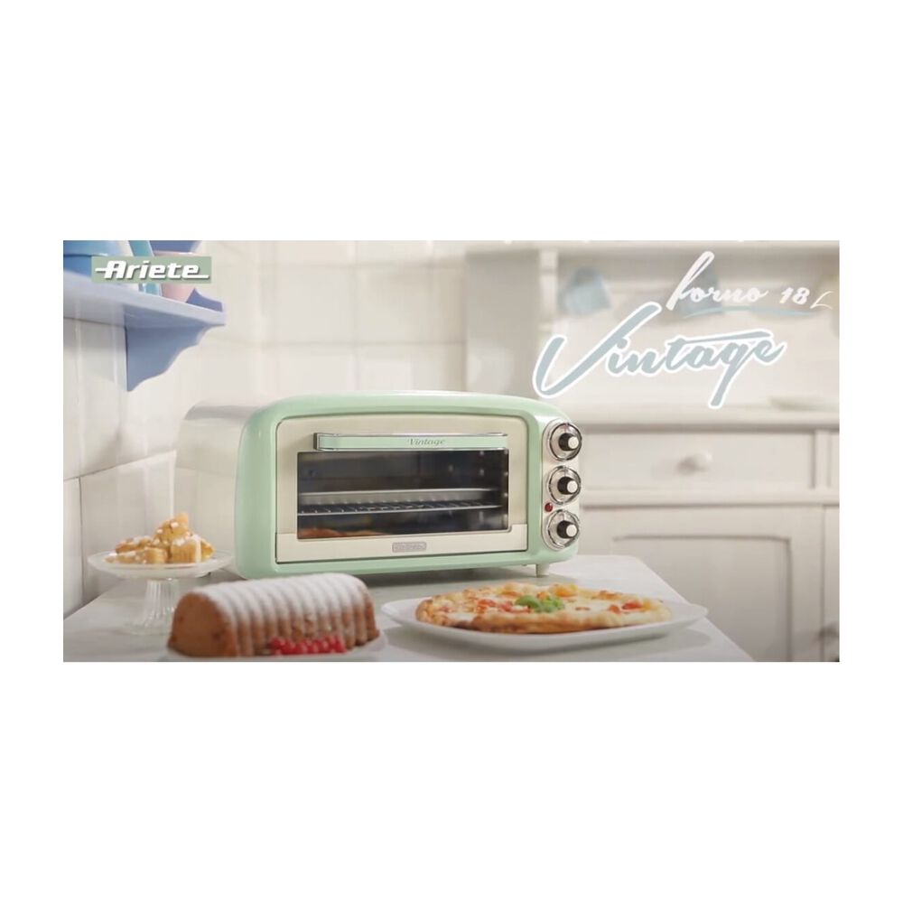 FORNETTO ELETTRICO ARIETE FORNO VINTAGE VERDE 18 LT, image number 2