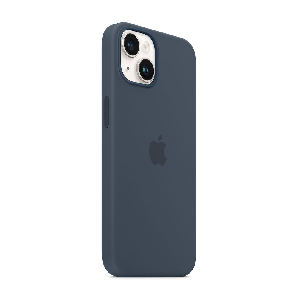 Custodia MagSafe in silicone per iPhone 14 - Blu tempesta, image number 5