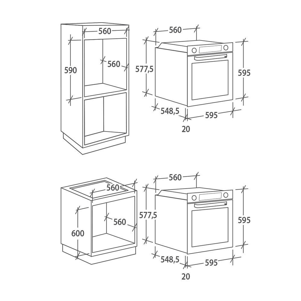 FIDC X605 L FORNO INCASSO, classe A+, image number 7