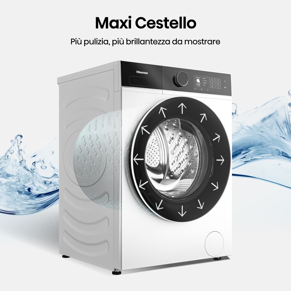 WF5I1045BWQ LAVATRICE, Caricamento frontale, 10,5 kg, 18 programmi, Profondit&agrave; 55 cm, Giri 1400 rpm, Bianco, livello rumorosit&agrave; centrifuga 72 dB(A), Classe A - PRMG GRADING ROBN - 10%, image number 3