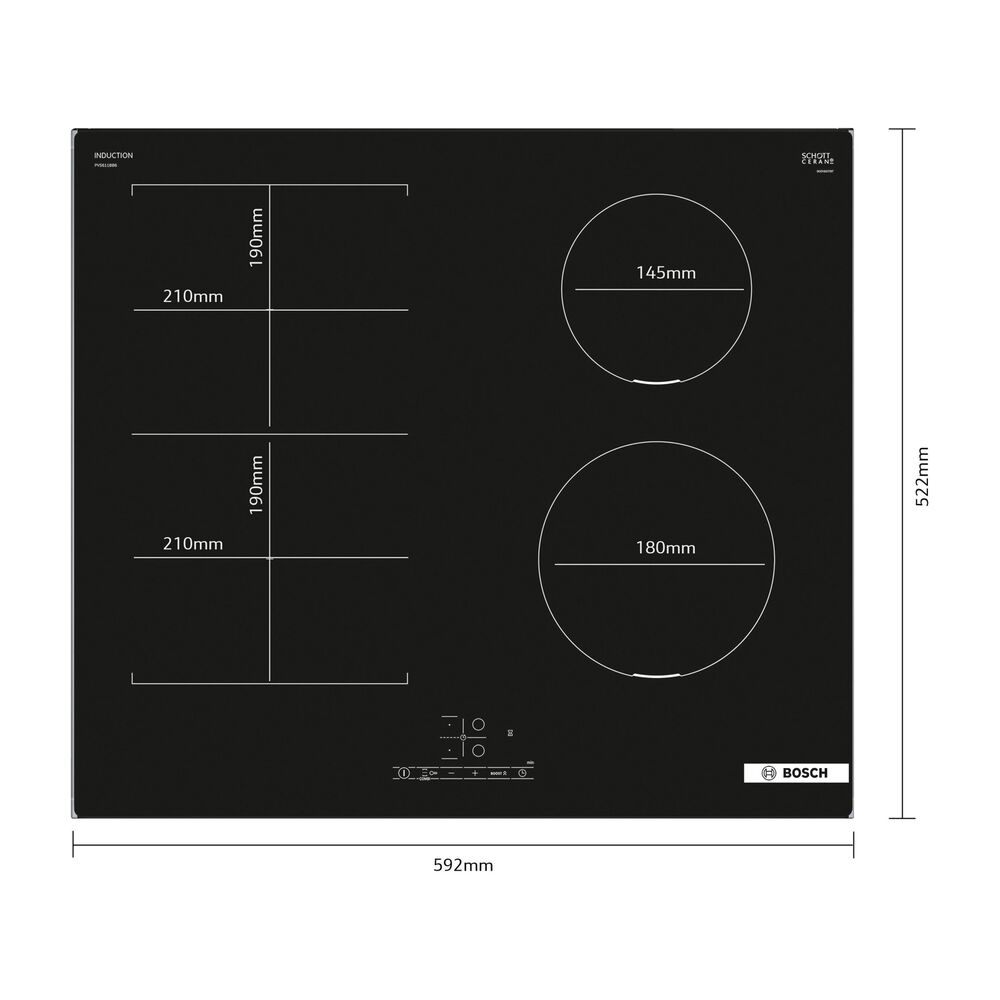  PIANO COTTURA BOSCH PVS611BB6E, zone cottura 4, image number 3