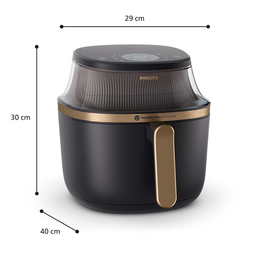 Airfryer Serie 3000 da 4.2L NA322/00 FRIGGITRICE AD ARIA, capacit&agrave; 4,2 l, Max potenza 1400 W, 12 programmi, da 40 &deg;C a 200 &deg;C, Nero/Bronzo - PRMG GRADING OOCN - 15%, image number 6
