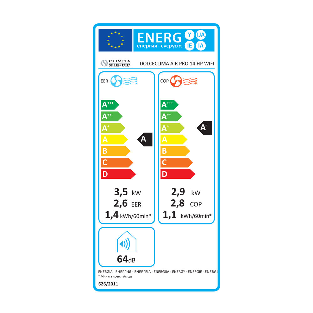 CONDIZIONATORE PORTATILE OLIMPIA SPLENDID DOLCECLIMA AIRPRO14HPWIFI, image number 3