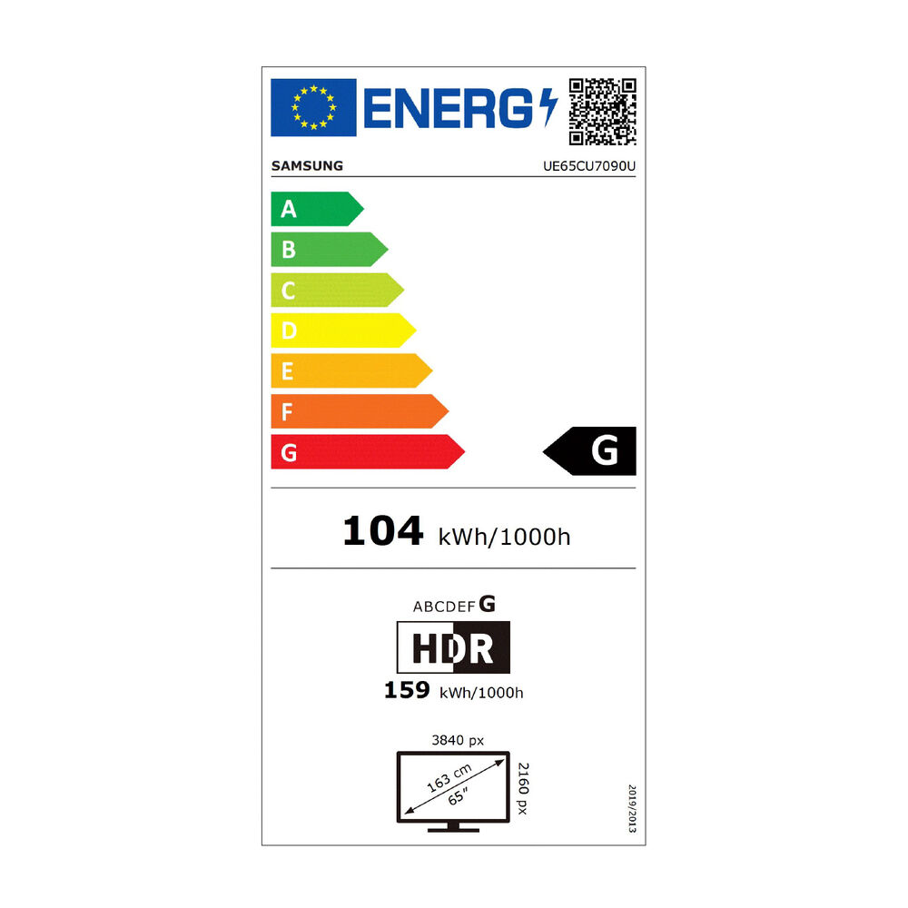 UE65CU7090UXZT TV LED, SMART TV, 65 ", LED, Processore Crystal 4K, Classe G - PRMG GRADING ROCN - 15%, image number 3