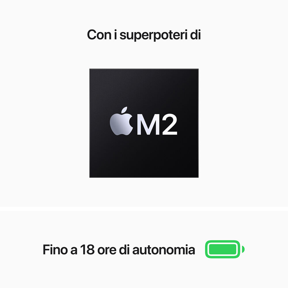 MB AIR MLXX3T, 13,6 pollici, processore Apple, Apple GPU 10-core, 8 GB, SSD 512 GB, Gray, image number 4