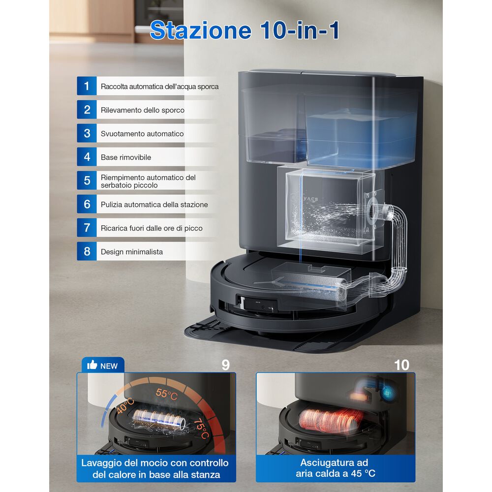 Spazzole Laterali Di Ricambio Per Robot Aspirapolvere Ecovacs Deebot T80 E Omni, Confezione Da 4, Per Pulizia Angoli