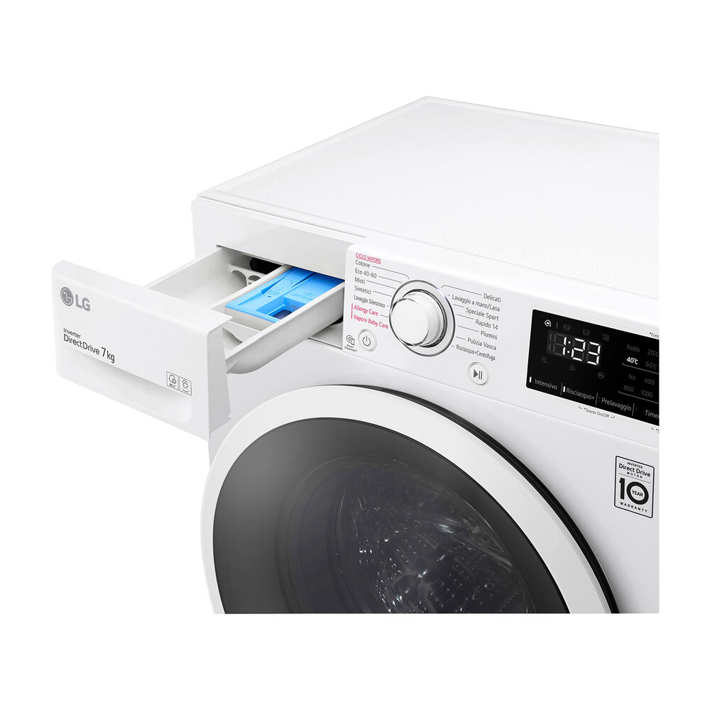 F2WV3S7SHE EAN LAVATRICE SLIM, Caricamento frontale, 7 kg, 47,5 cm, Classe D, image number 2