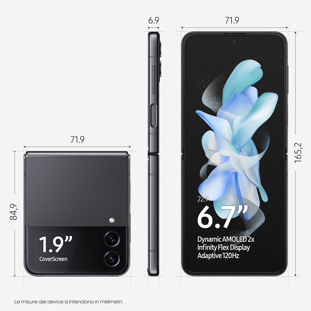 Galaxy Z Flip4, 512 GB, Graphite, image number 1