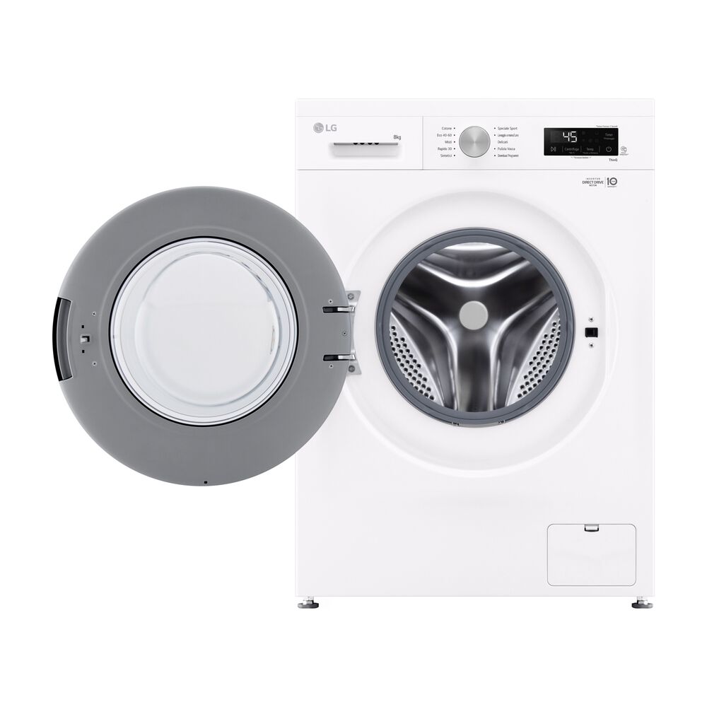 LG F4NX1008NWK Serie X1 LAVATRICE, Caricamento frontale, 8 kg, 10 programmi, Profondit&agrave; 55 cm, Giri 1400 rpm, ivory White, livello rumorosit&agrave; centrifuga 75 dB(A), Classe A  - PRMG GRADING ROAN - 5%, image number 19