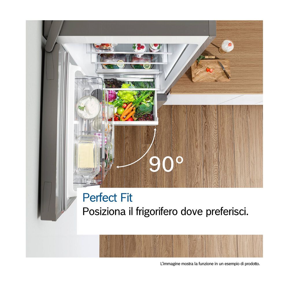 FRIGORIFERO COMBINATO BOSCH KGN494ICF, Capacit&agrave; netta totale 440 l, Rumorosit&agrave;: 35 dB(A), 5 ripiani, Dimensioni: L 70 cm A 203 cm P 66,7 cm, Acciaio Antimpronta, Classe C - PRMG GRADING ROBN - 10%, image number 11